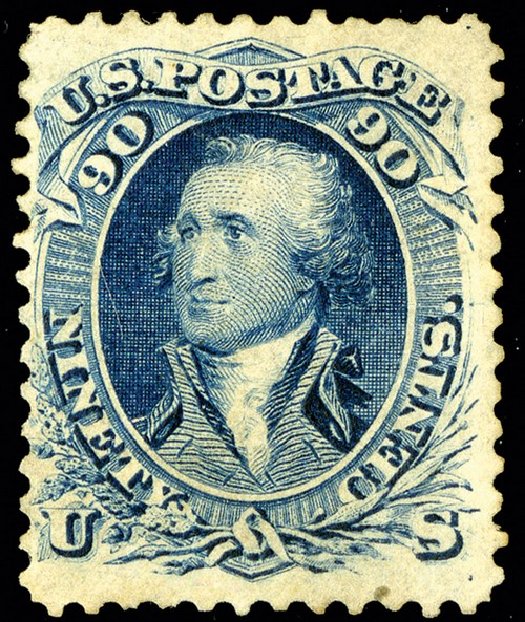 Values of US Stamp Scott Catalog #72 - 90c 1861 Washington. Spink Shreves Galleries, May 2014, Sale 148, Lot 92
