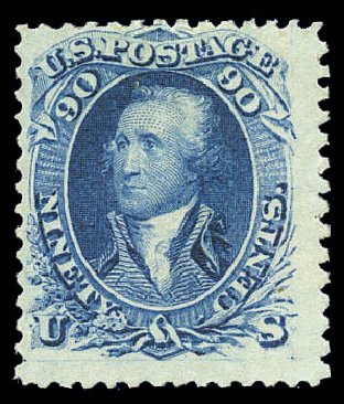 US Stamps Values Scott Cat. 72 - 1861 90c Washington. Matthew Bennett International, Sep 2010, Sale 333, Lot 3433