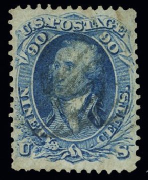 US Stamps Prices Scott #72 - 90c 1861 Washington. H.R. Harmer, May 2014, Sale 3005, Lot 1093