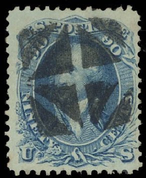 US Stamp Price Scott Catalog # 72 - 90c 1861 Washington. Daniel Kelleher Auctions, Jan 2012, Sale 628, Lot 253