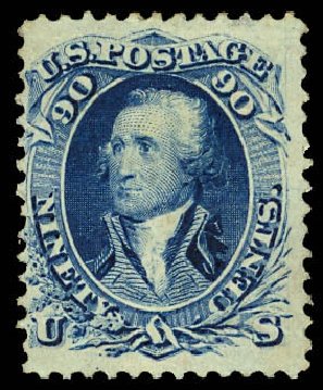 Prices of US Stamp Scott Cat. # 72: 1861 90c Washington. Daniel Kelleher Auctions, Dec 2012, Sale 633, Lot 393