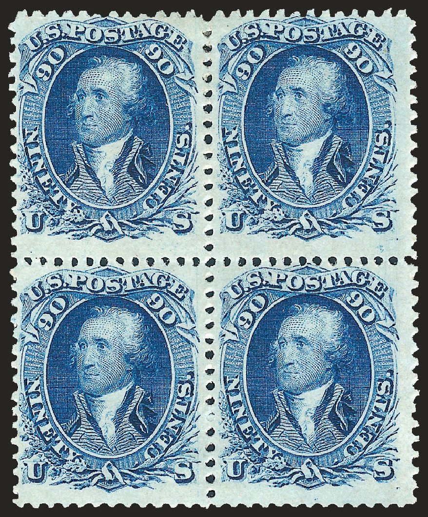 Price of US Stamps Scott Catalogue #72: 90c 1861 Washington. Robert Siegel Auction Galleries, Jan 2009, Sale 968, Lot 93