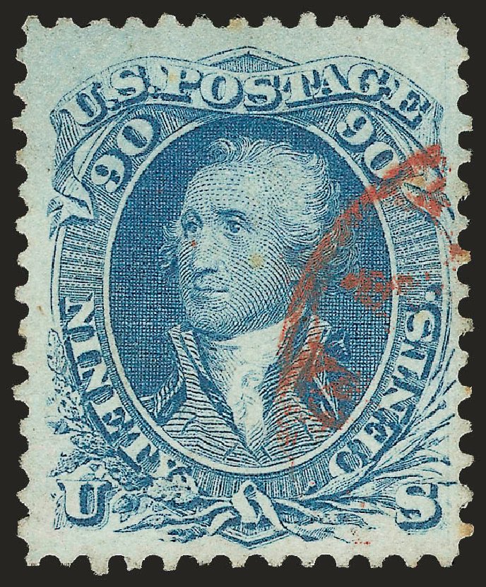 US Stamps Price Scott 72 - 90c 1861 Washington. Robert Siegel Auction Galleries, Jun 2009, Sale 975, Lot 1273