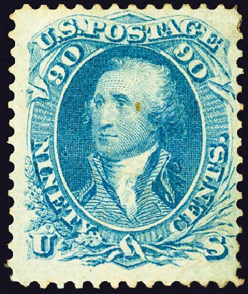 Values of US Stamps Scott Catalog # 72 - 1861 90c Washington. Matthew Bennett International, Dec 2008, Sale 330, Lot 1506