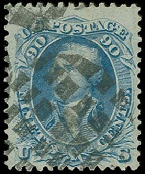 Price of US Stamps Scott Catalog 72 - 1861 90c Washington. H.R. Harmer, Oct 2014, Sale 3006, Lot 1106
