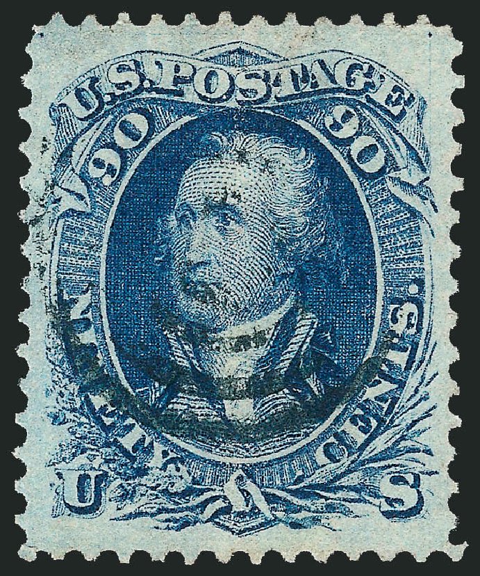 US Stamp Values Scott Catalogue #72 - 90c 1861 Washington. Robert Siegel Auction Galleries, Nov 2013, Sale 1061, Lot 3486
