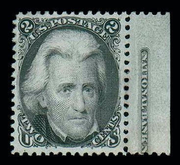 Cost of US Stamp Scott Catalogue # 73: 2c 1861 Jackson. Matthew Bennett International, Jun 2007, Sale 319, Lot 1117