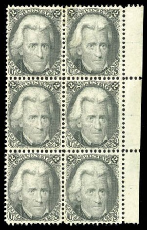 Value of US Stamps Scott Catalog # 73 - 1861 2c Jackson. Matthew Bennett International, Sep 2010, Sale 331, Lot 417