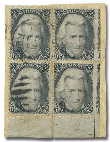 Costs of US Stamps Scott Cat. # 73: 1861 2c Jackson. Matthew Bennett International, Sep 2010, Sale 333, Lot 3438