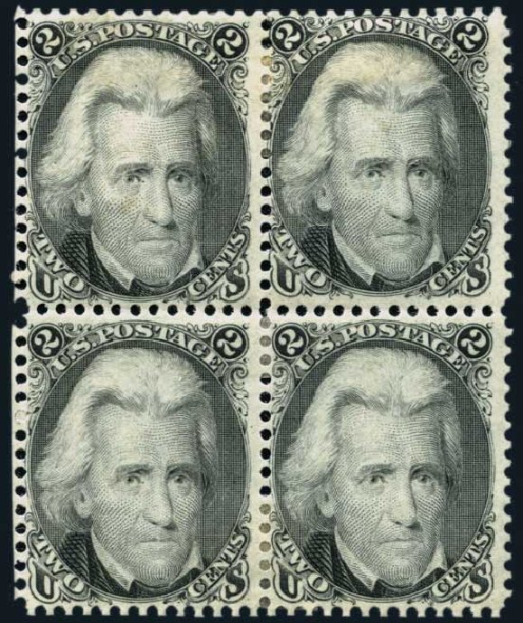 US Stamp Value Scott Catalogue 73 - 2c 1861 Jackson. Harmer-Schau Auction Galleries, Oct 2013, Sale 99, Lot 139