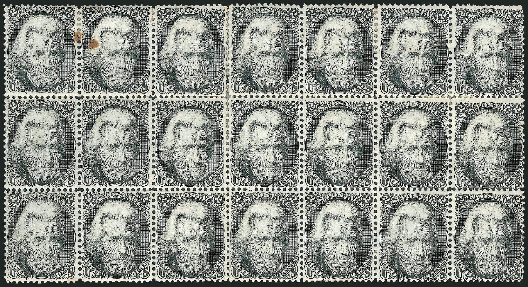 US Stamps Prices Scott Cat. #73: 2c 1861 Jackson. Robert Siegel Auction Galleries, Mar 2014, Sale 1067, Lot 1049