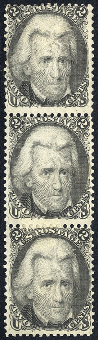 Cost of US Stamps Scott Catalogue 73 - 1861 2c Jackson. Cherrystone Auctions, Jan 2009, Sale 200901, Lot 90