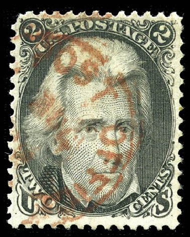 US Stamp Values Scott Catalogue #73 - 2c 1861 Jackson. Matthew Bennett International, Sep 2011, Sale 338, Lot 1751
