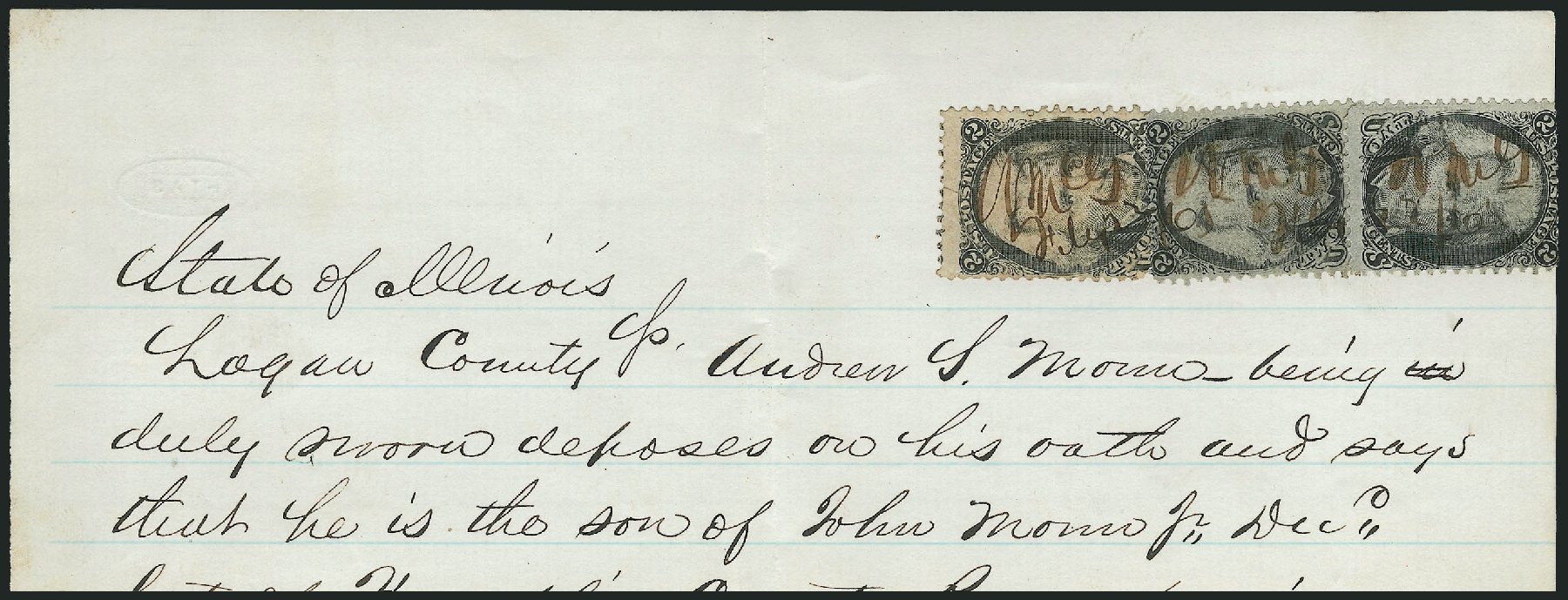US Stamp Values Scott Catalog #73 - 1861 2c Jackson. Robert Siegel Auction Galleries, Jun 2012, Sale 1026, Lot 1221