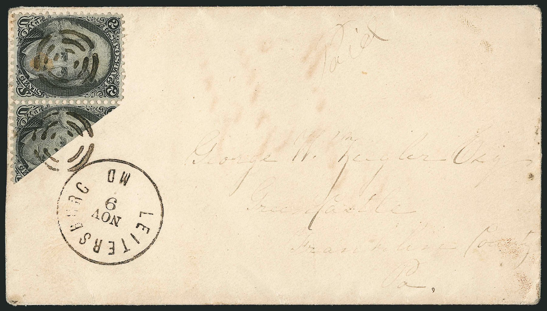 US Stamp Values Scott Catalog 73 - 2c 1861 Jackson. Robert Siegel Auction Galleries, Jun 2011, Sale 1010, Lot 44