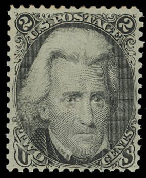 Value of US Stamps Scott Cat. # 73: 2c 1861 Jackson. Daniel Kelleher Auctions, Jan 2012, Sale 628, Lot 255