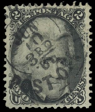 US Stamps Prices Scott Cat. 73: 2c 1861 Jackson. Daniel Kelleher Auctions, Oct 2012, Sale 632, Lot 995