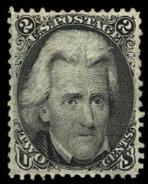 Cost of US Stamps Scott Catalog # 73 - 1861 2c Jackson. Daniel Kelleher Auctions, Dec 2012, Sale 633, Lot 395