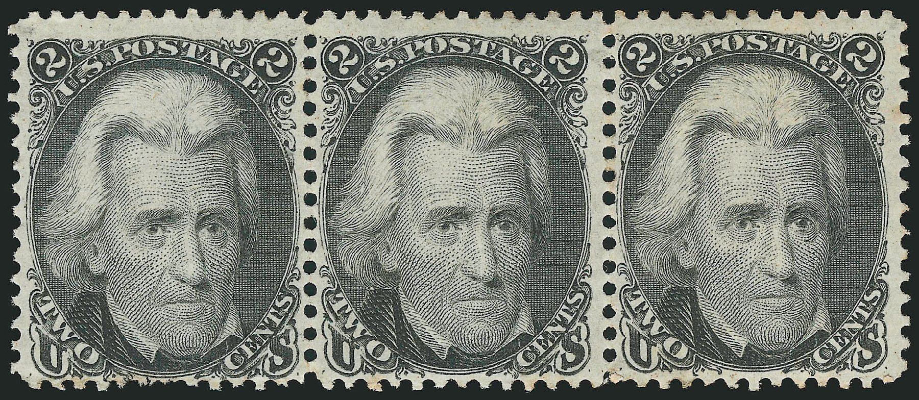 US Stamps Prices Scott 73 - 1861 2c Jackson. Robert Siegel Auction Galleries, Dec 2009, Sale 982, Lot 5215