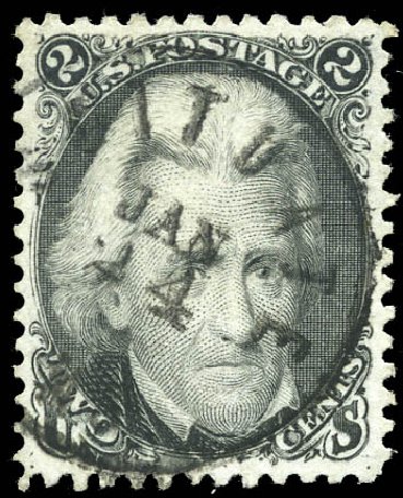 Cost of US Stamps Scott Catalog 73: 2c 1861 Jackson. Matthew Bennett International, Sep 2011, Sale 338, Lot 1752