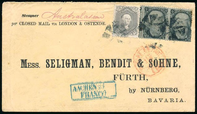 Cost of US Stamps Scott Catalogue # 73: 2c 1861 Jackson. Schuyler J. Rumsey Philatelic Auctions, Apr 2015, Sale 60, Lot 1862