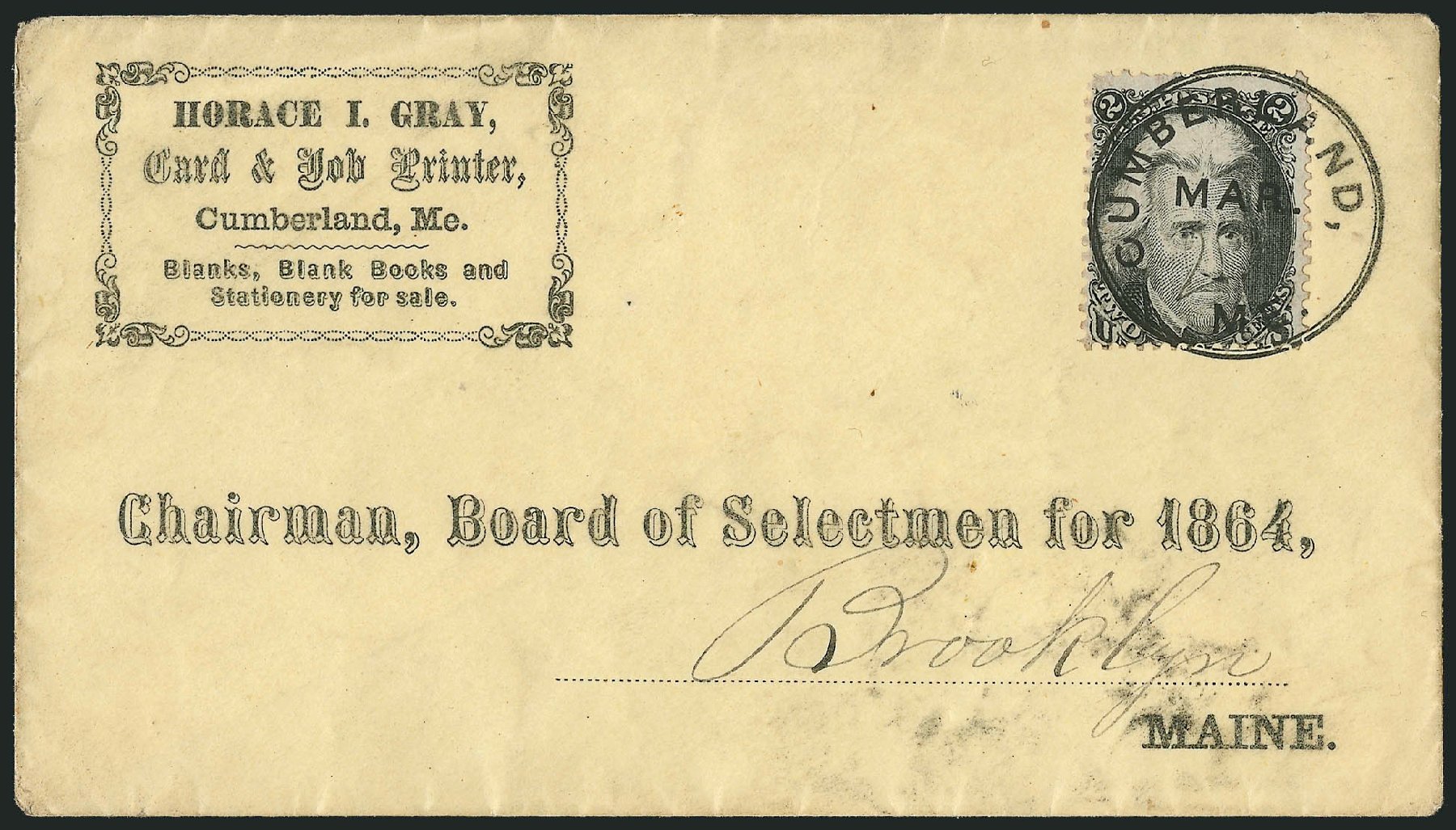 US Stamp Prices Scott #73 - 1861 2c Jackson. Robert Siegel Auction Galleries, Jun 2011, Sale 1010, Lot 42
