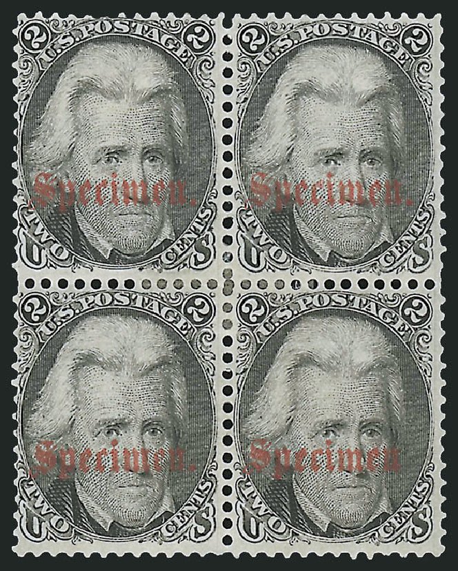 Values of US Stamps Scott Cat. # 73 - 1861 2c Jackson. Robert Siegel Auction Galleries, Oct 2008, Sale 963, Lot 482
