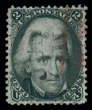 US Stamps Value Scott Catalog # 73: 1861 2c Jackson. Matthew Bennett International, Dec 2007, Sale 323, Lot 213