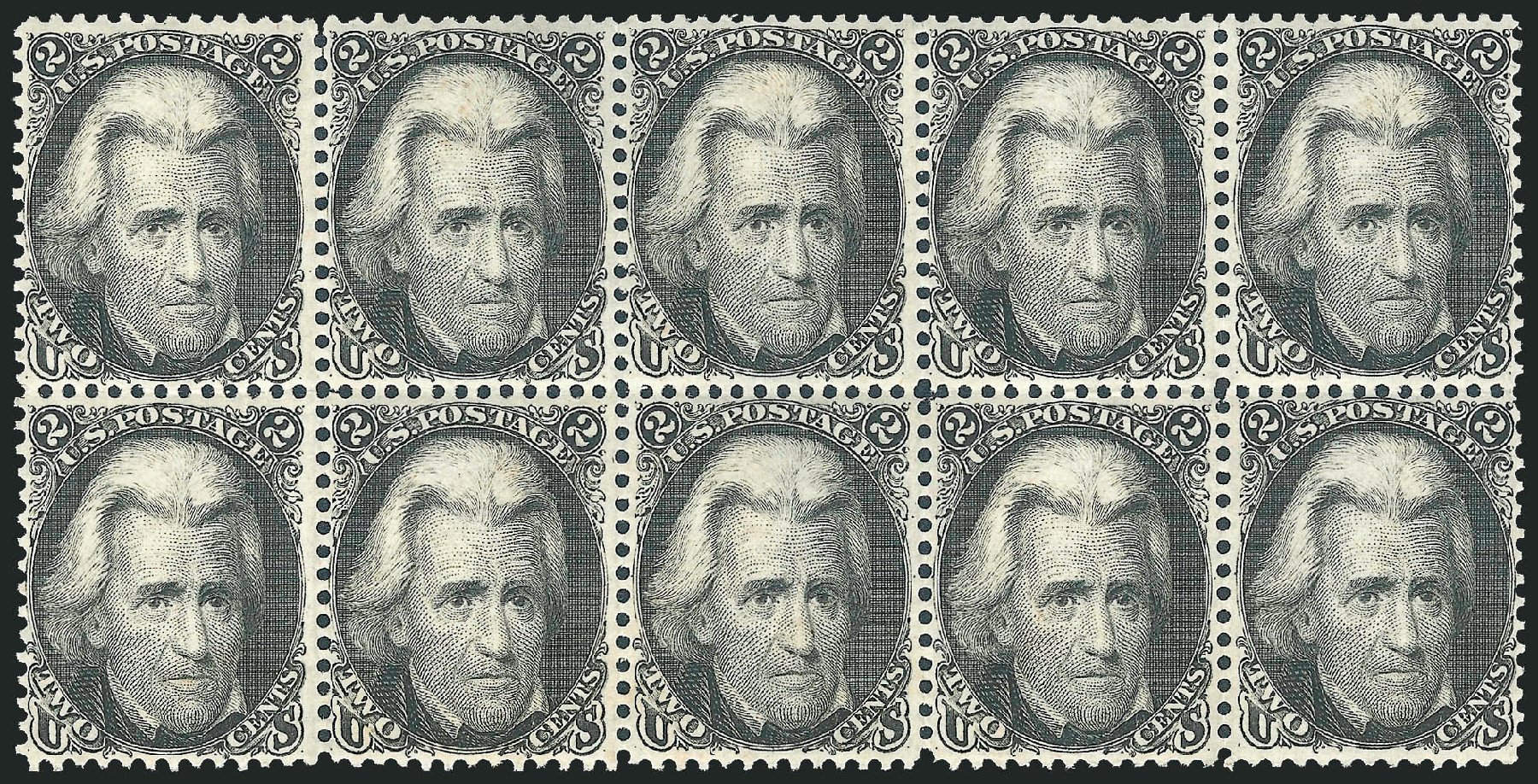 US Stamp Value Scott Catalog #73 - 2c 1861 Jackson. Robert Siegel Auction Galleries, Jun 2012, Sale 1025, Lot 113