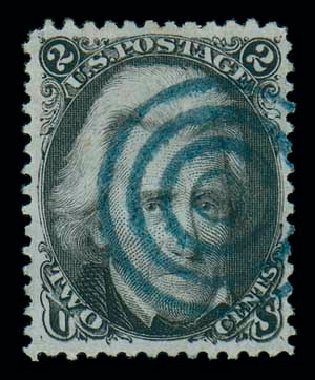 Value of US Stamp Scott Catalogue # 73: 2c 1861 Jackson. Matthew Bennett International, Dec 2007, Sale 323, Lot 216