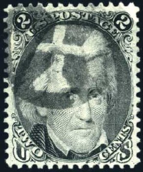 Values of US Stamps Scott Catalog #73: 2c 1861 Jackson. Harmer-Schau Auction Galleries, Mar 2011, Sale 89, Lot 126