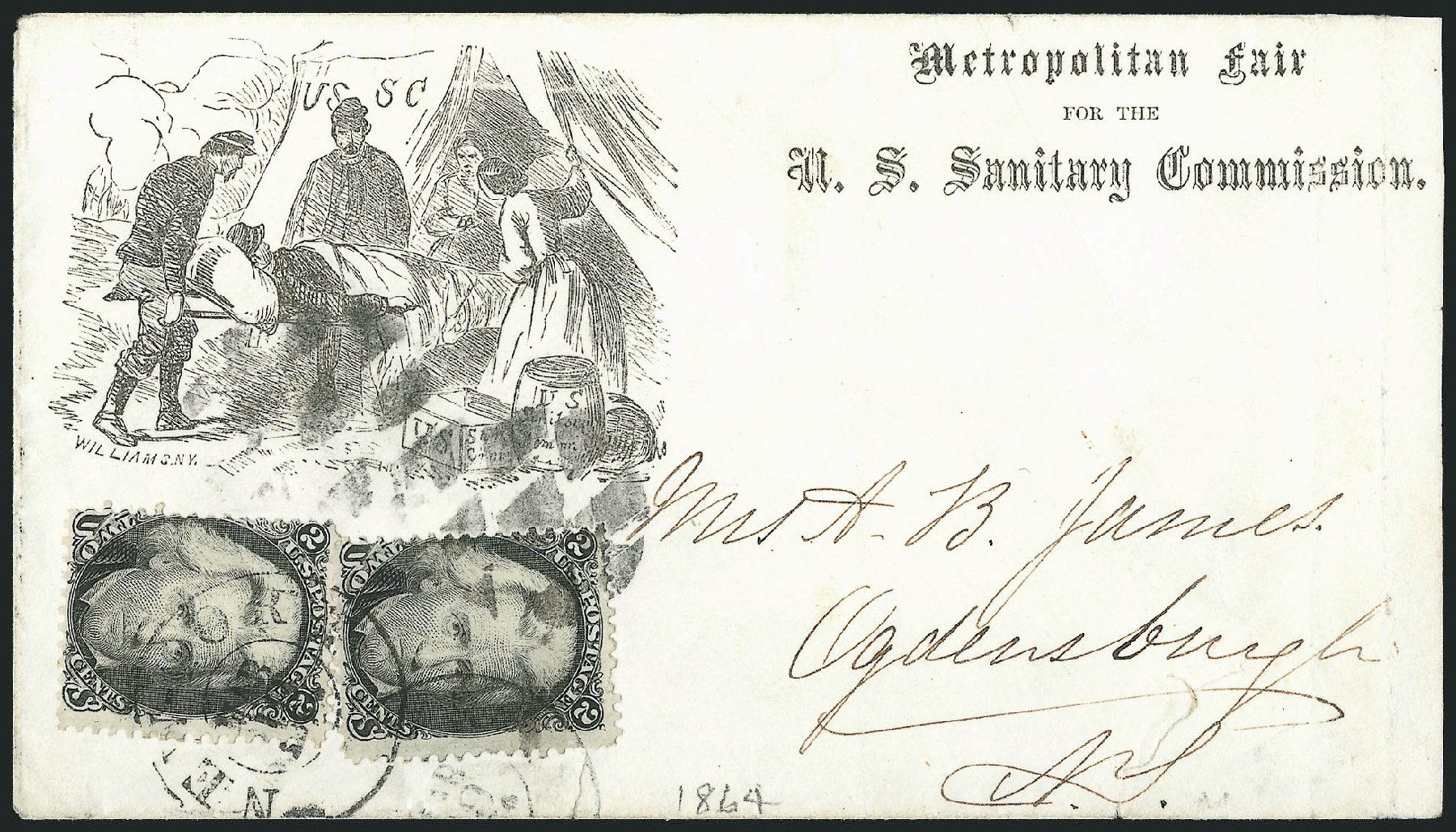 US Stamp Prices Scott Catalogue 73 - 2c 1861 Jackson. Robert Siegel Auction Galleries, Oct 2014, Sale 1082, Lot 556