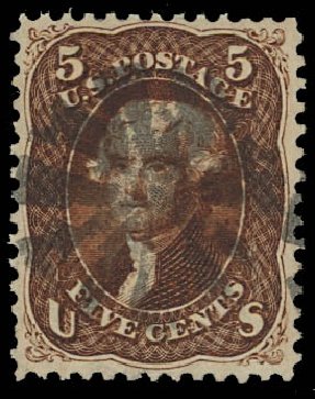 US Stamp Price Scott Catalog 75: 1862 5c Jefferson. Daniel Kelleher Auctions, Apr 2012, Sale 629, Lot 188