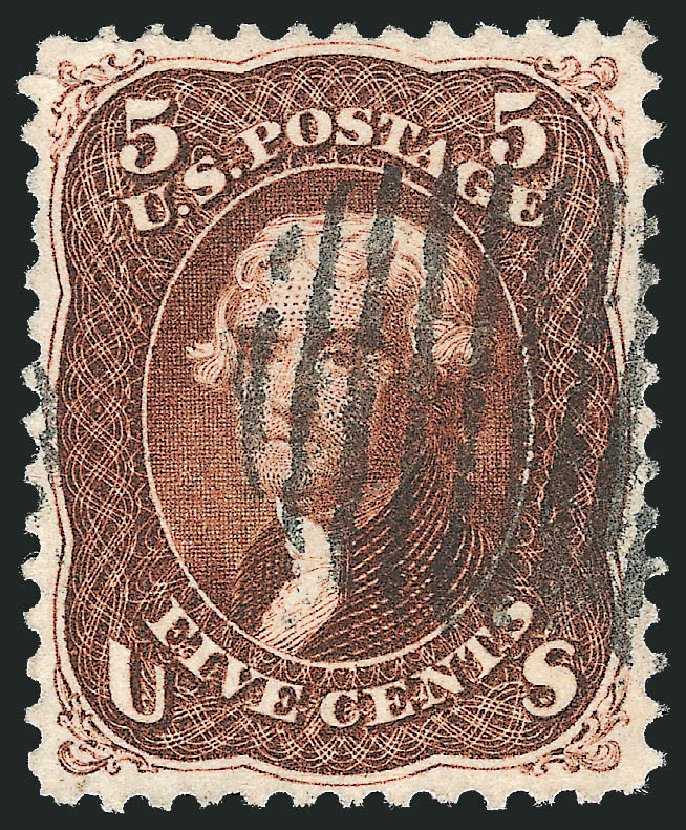US Stamp Price Scott Catalog 75 - 5c 1862 Jefferson. Robert Siegel Auction Galleries, Oct 2011, Sale 1014, Lot 1208