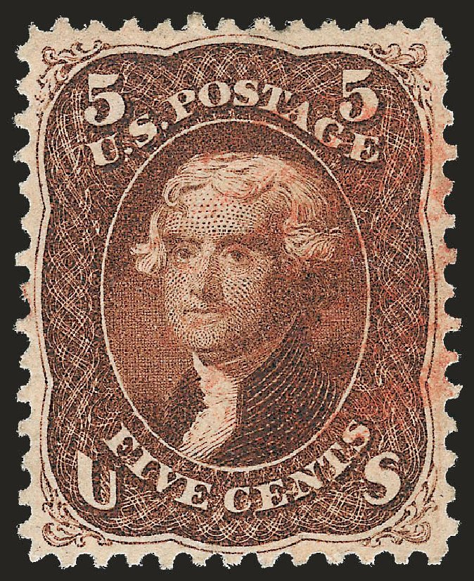 Costs of US Stamps Scott Catalog #75 - 5c 1862 Jefferson. Robert Siegel Auction Galleries, Jun 2010, Sale 992, Lot 2128