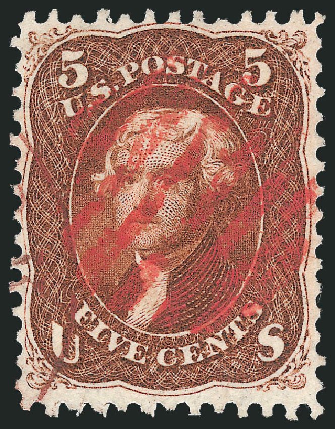 Prices of US Stamps Scott Cat. #75 - 5c 1862 Jefferson. Robert Siegel Auction Galleries, Oct 2011, Sale 1014, Lot 1209