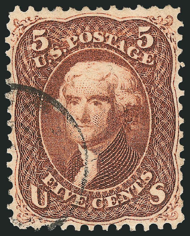 Cost of US Stamp Scott # 75 - 1862 5c Jefferson. Robert Siegel Auction Galleries, Apr 2010, Sale 984, Lot 309
