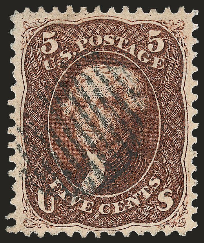 US Stamp Prices Scott Cat. #75: 1862 5c Jefferson. Robert Siegel Auction Galleries, Jun 2010, Sale 992, Lot 2129