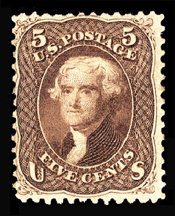 Cost of US Stamps Scott Cat. #75: 5c 1862 Jefferson. Cherrystone Auctions, Apr 2014, Sale 201404, Lot 41