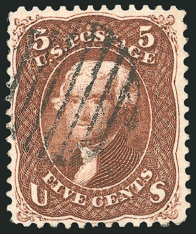 Prices of US Stamps Scott Catalogue #75 - 5c 1862 Jefferson. Robert Siegel Auction Galleries, Oct 2008, Sale 963, Lot 541