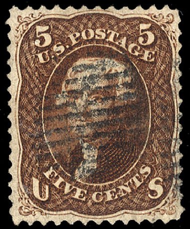 US Stamp Value Scott Catalogue #75: 1862 5c Jefferson. Cherrystone Auctions, Jan 2009, Sale 200901, Lot 94