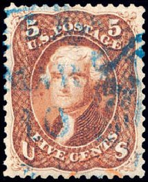 US Stamp Price Scott Catalog #75: 5c 1862 Jefferson. Schuyler J. Rumsey Philatelic Auctions, Apr 2015, Sale 60, Lot 2045