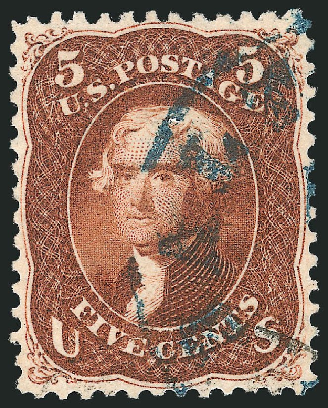 Prices of US Stamp Scott #75: 1862 5c Jefferson. Robert Siegel Auction Galleries, Dec 2013, Sale 1062, Lot 245