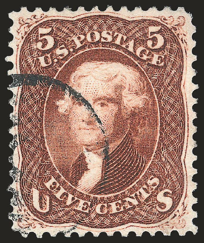 Price of US Stamps Scott Catalogue #75 - 1862 5c Jefferson. Robert Siegel Auction Galleries, Sep 2009, Sale 976, Lot 1362