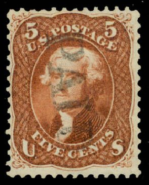 US Stamp Value Scott # 75: 1862 5c Jefferson. Daniel Kelleher Auctions, Oct 2014, Sale 660, Lot 2103