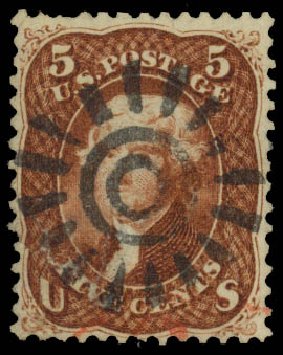 Costs of US Stamp Scott Catalog 75 - 1862 5c Jefferson. Daniel Kelleher Auctions, Jan 2015, Sale 663, Lot 1303
