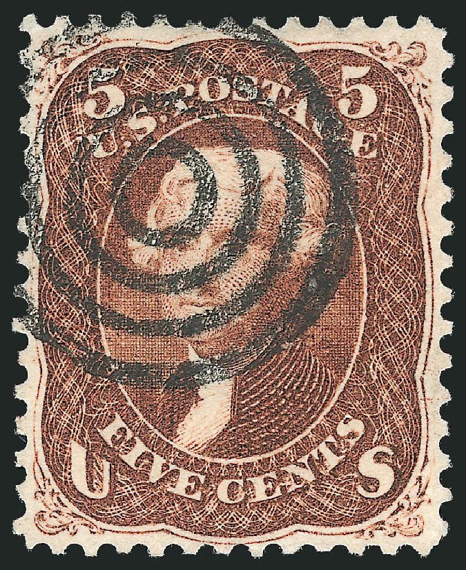 US Stamps Values Scott # 75: 1862 5c Jefferson. Robert Siegel Auction Galleries, Sep 2009, Sale 976, Lot 1363
