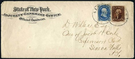 Prices of US Stamp Scott Catalogue 75: 5c 1862 Jefferson. Harmer-Schau Auction Galleries, Aug 2011, Sale 90, Lot 1206
