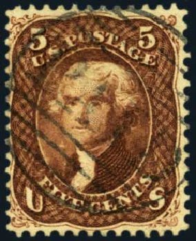 Prices of US Stamps Scott Catalogue #75: 5c 1862 Jefferson. Harmer-Schau Auction Galleries, May 2012, Sale 93, Lot 266