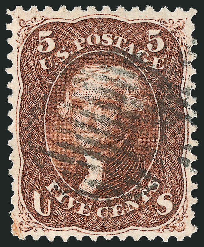 Value of US Stamps Scott Catalog #75 - 5c 1862 Jefferson. Robert Siegel Auction Galleries, Nov 2012, Sale 1034, Lot 86